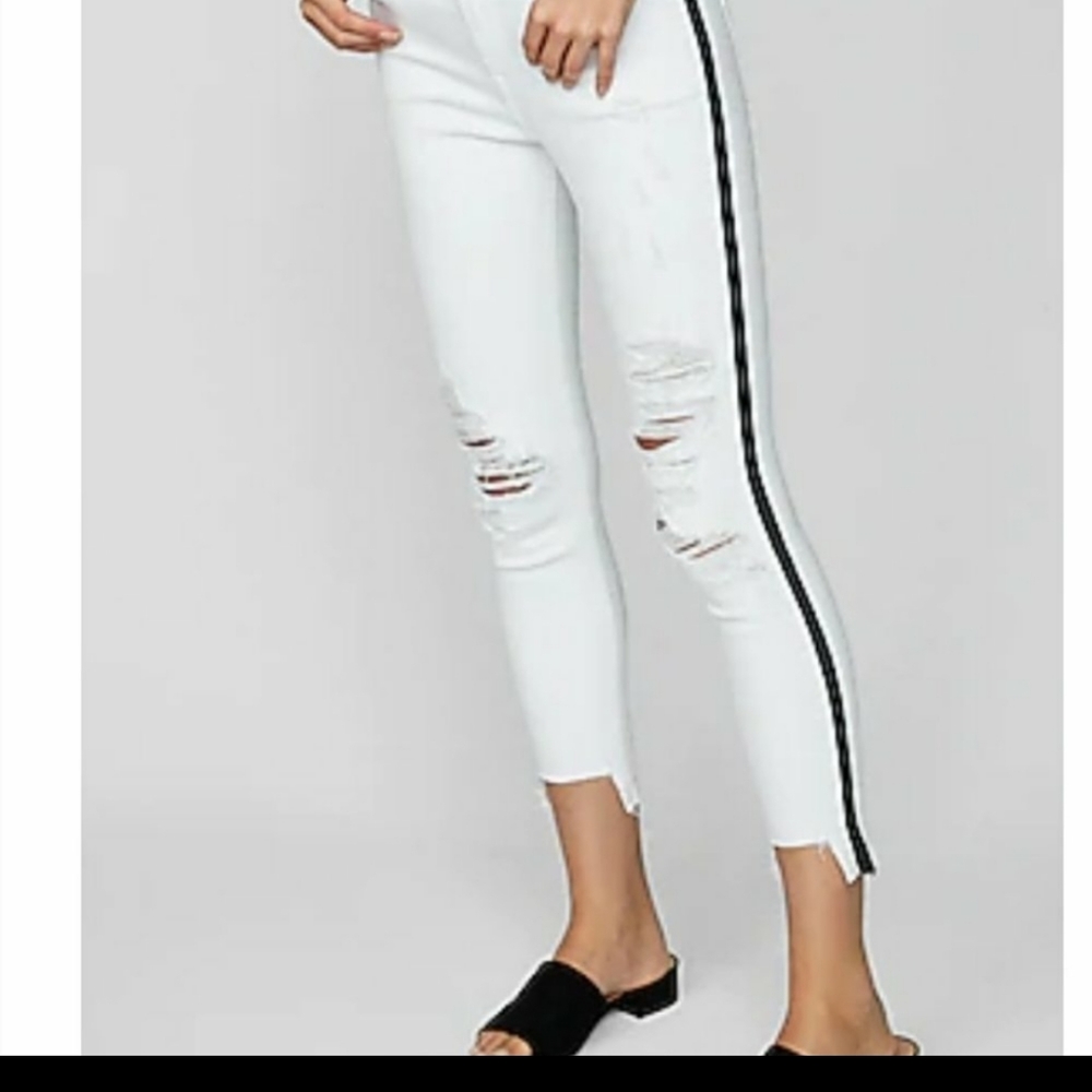 Express capri jeans White